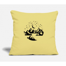 Moon Travel Adventure Hiking Camping Gift Washed Yellow Pillow